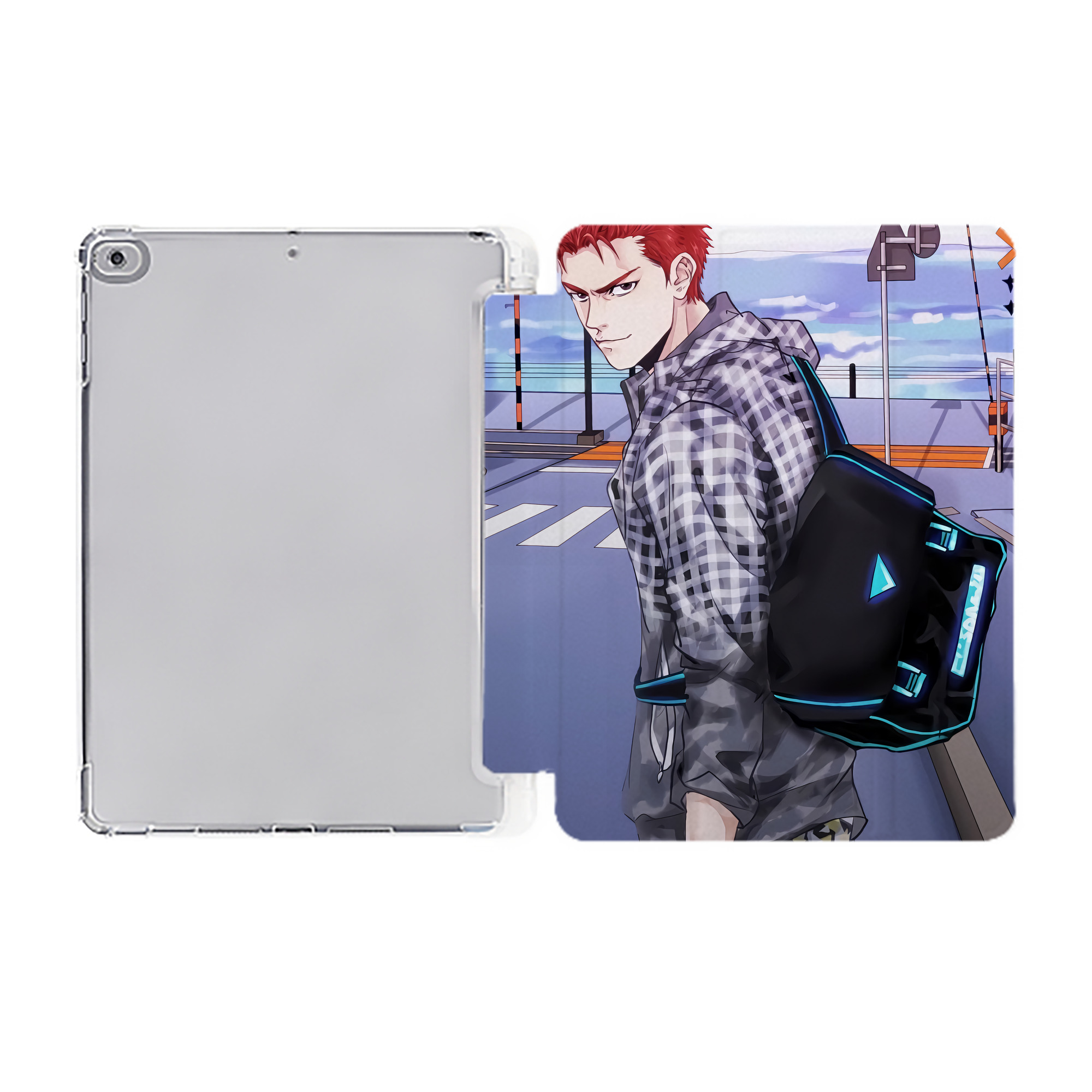 （画像用） SLAM DUNK／スラムダンク IPad ケース ペン収納付き 三つ折りスタンド PUレザー×シリコン 対応機種9.5/10.5/10.9インチ